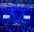 blaues Event